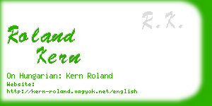 roland kern business card